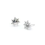Sun Model Silver Earrings