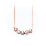 Round Model White Stone Koronet Necklace