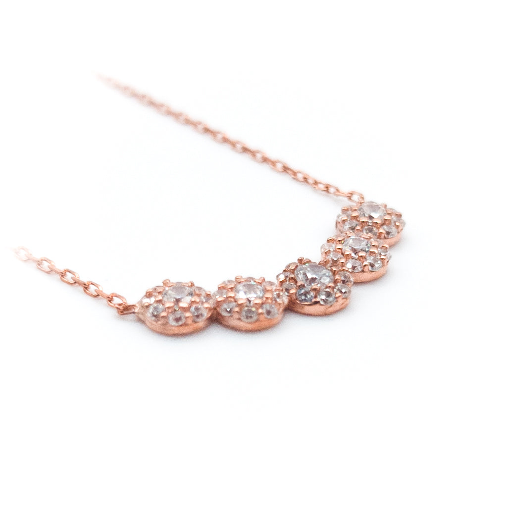 Round Model White Stone Koronet Necklace