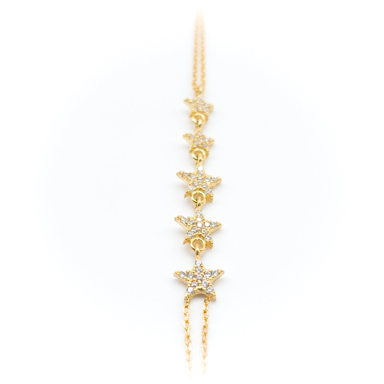 Sequential Star White Stone Shahmaran Bracelet