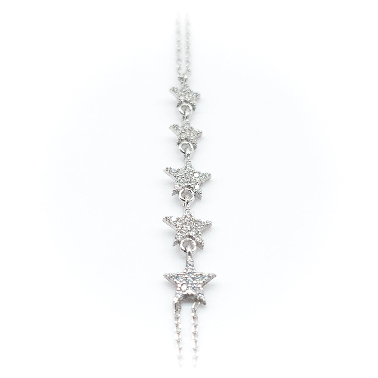 Sequential Star White Stone Shahmaran Bracelet