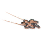 Garnet Clover Necklace