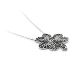 Garnet Clover Necklace