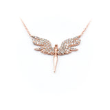 White Stone Michael Angel Necklace