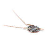 Colored Stone Planet Necklace