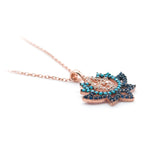 Lotus Flower of Life Silver Necklace
