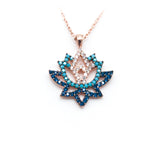 Lotus Flower of Life Silver Necklace
