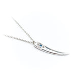 Ivory Blue Stone Silver Necklace