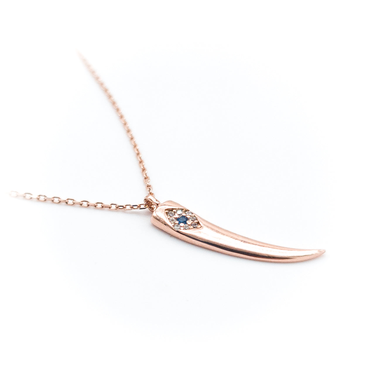 Ivory Blue Stone Silver Necklace