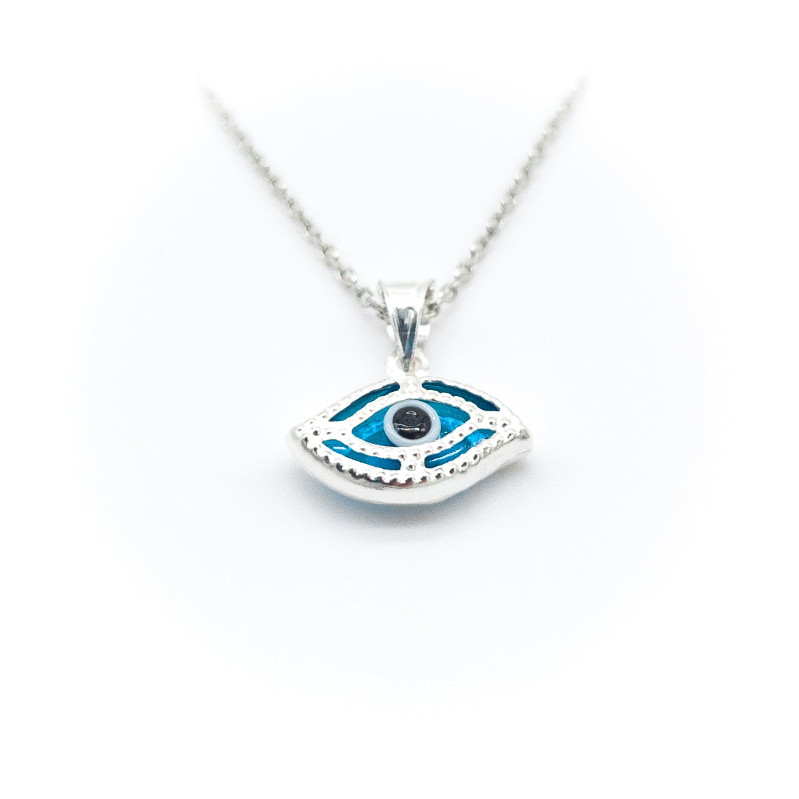 Eye Beaded Blue Necklace