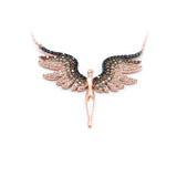 Brown Michael Angel Necklace