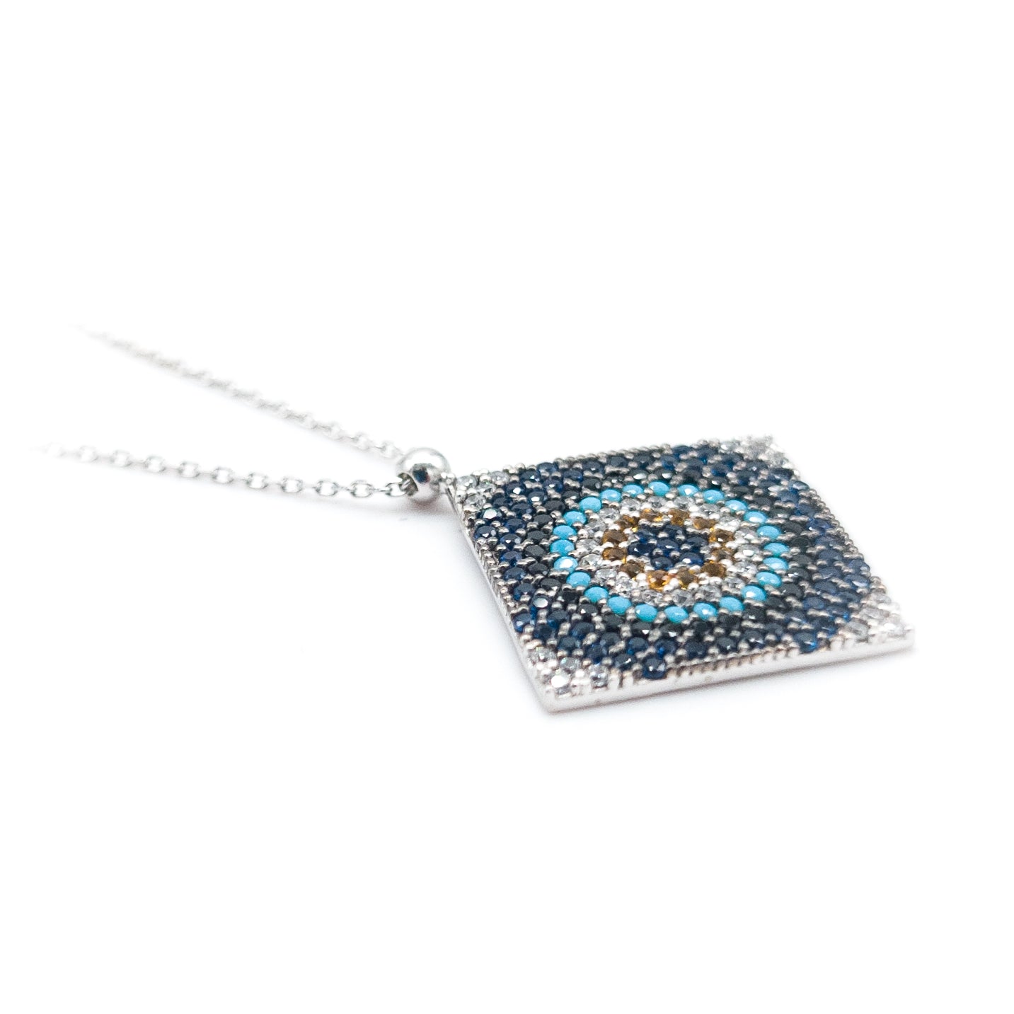 Checkered Mosaic Eye Necklace