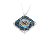 Checkered Mosaic Eye Necklace