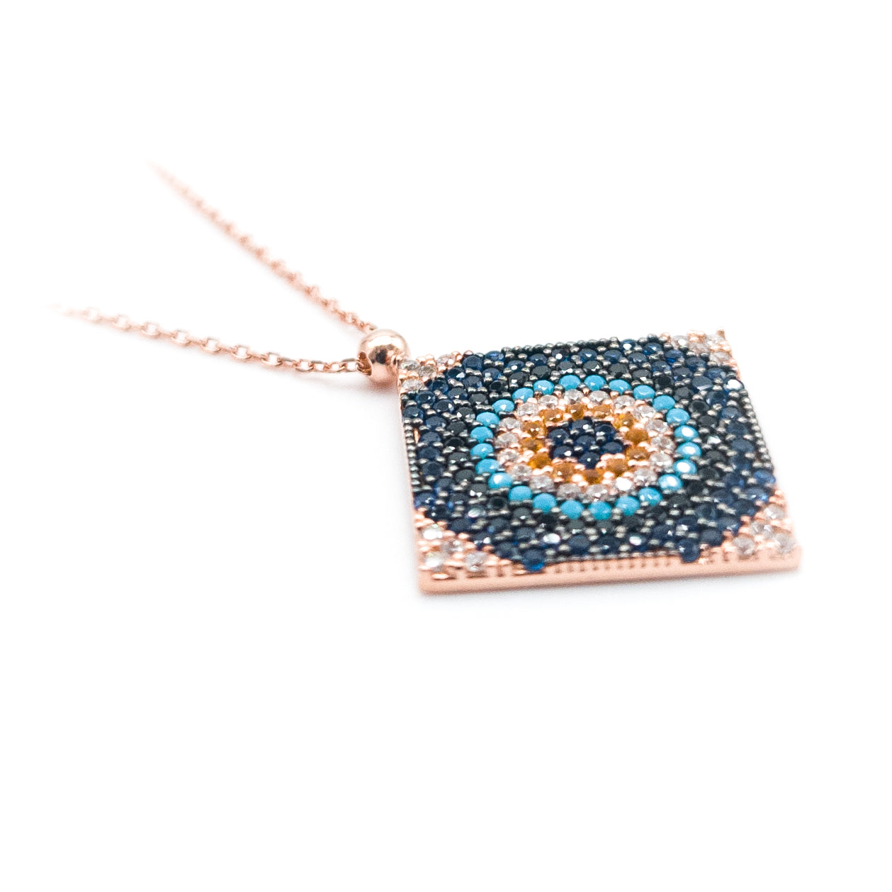 Checkered Mosaic Eye Necklace