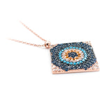 Checkered Mosaic Eye Necklace