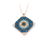 Checkered Mosaic Eye Necklace