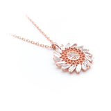 Floral White Baguette Round Necklace