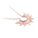 White Stone Sun of Happiness Necklace