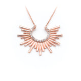 White Stone Sun of Happiness Necklace