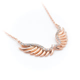 Angel Wing White Stone Necklace