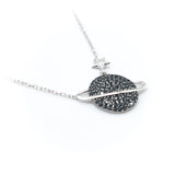 Black Stone Planet Necklace