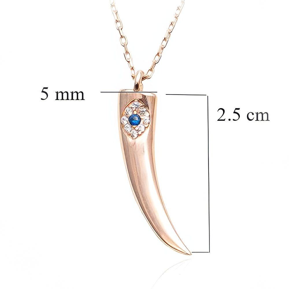Ivory Blue Stone Silver Necklace