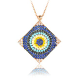 Checkered Mosaic Eye Necklace