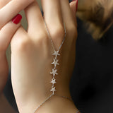 Sequential Star White Stone Shahmaran Bracelet