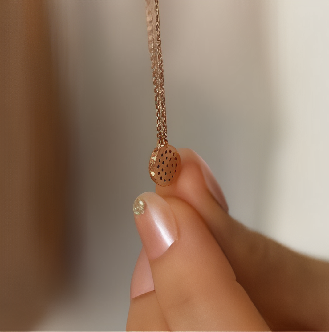 Eye Bead Necklace with Blue Zircon Stone