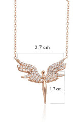 White Stone Michael Angel Necklace