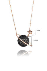 Black Stone Planet Necklace