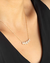 Round Model White Stone Koronet Necklace